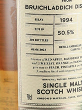 Load image into Gallery viewer, Connoisseur's Choice Cask Strength Bruichladdich 27 Year Old 1994