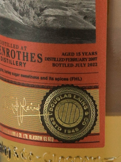 Old Particular Glenrothes 15 Year Old 2007