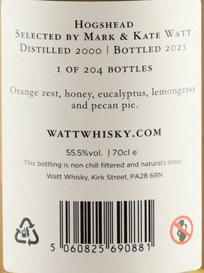 Watt Whisky Dumbarton 22 Year Old 2000
