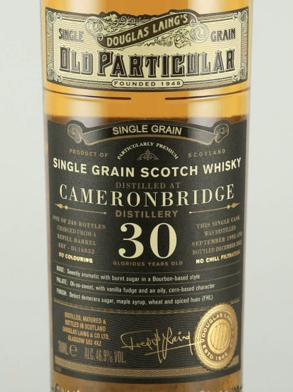 Old Particular Cameronbrideg 30 Year Old 1992