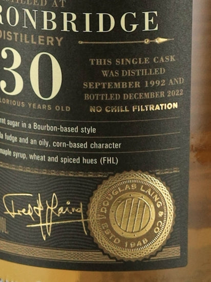 Old Particular Cameronbrideg 30 Year Old 1992