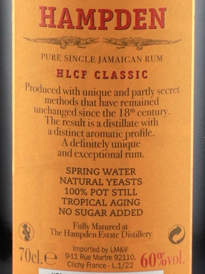 Hampden Jamaican Rum 4 Year Old HLCF Classic LMDW