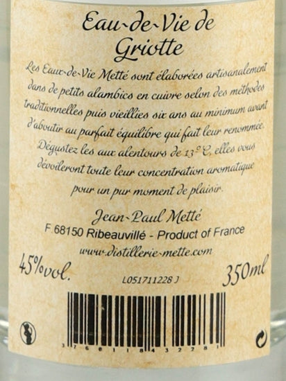 Jean Paul Mette Eau de Vie Griotte 350ml