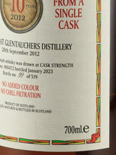 Load image into Gallery viewer, Black Adder Raw Cask Glenfarclas 10 Year Old 2012