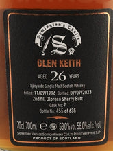 Load image into Gallery viewer, Signatory Glen keith 26 Year Old 1996