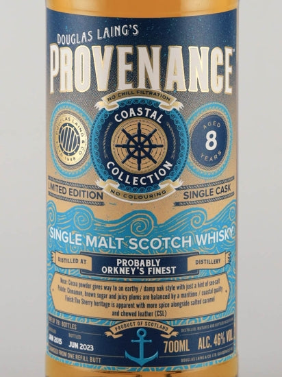 Provenance Coastal Collection Orkney 8 Year Old 2015