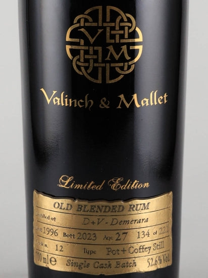Valinch & Mallet Old Blended Rum 27 Year Old 1996