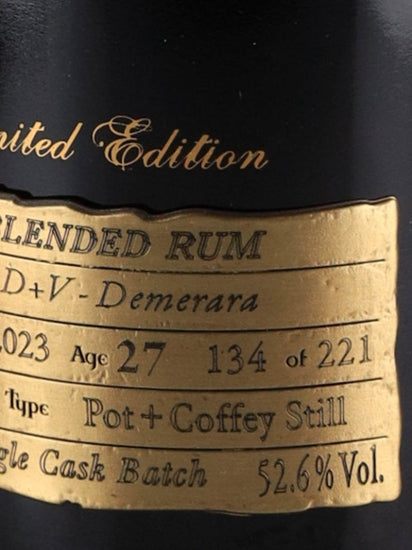 Valinch & Mallet Old Blended Rum 27 Year Old 1996