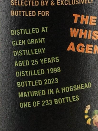 The Whisky Agency Glen Grant 25 Year Old 1998