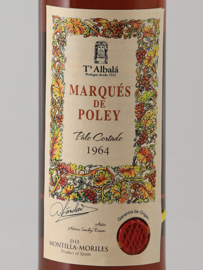 Bodegas Toro Albalá Palo Cortado Marqués de Porley 1964