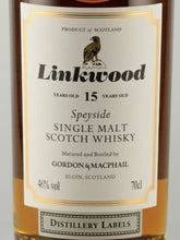 Load image into Gallery viewer, Gordon &amp; MacPhail Distillery Label Linkwood 15 Year Old 2023 Release