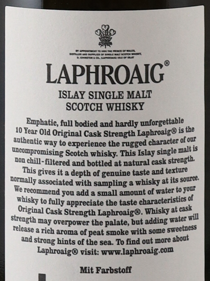 Laphroaig 10 Year Old Cask Strength Batch 16