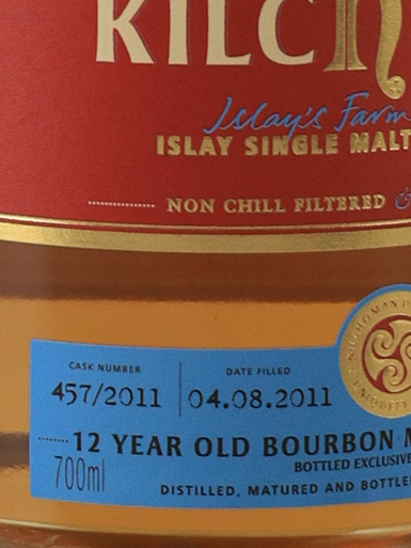 Kilchoman 12 Year Old 2011 Bourbon Barrel