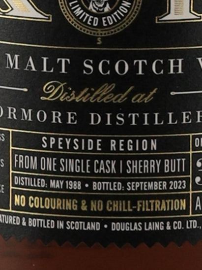 Extra Old Particular Tomore 35 Year Old 1988