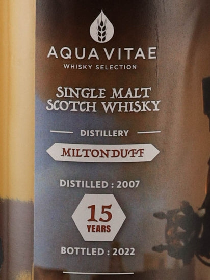 Aqua Vitae Miltonduff 15 Year Old 2007