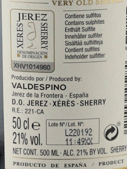 Valdespino Oloroso Don Gonzalo 500ml