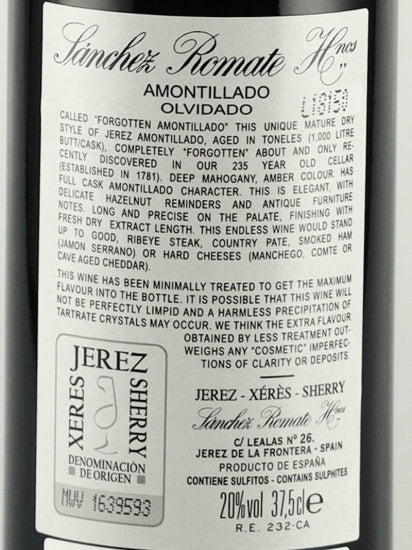 Romate Amontillado Olvidado 375ml