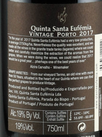 Quinta de Santa Eufemia Vintage 2017