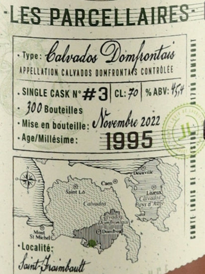 Louis De Lauriston Parcelaire 1995 Single Cask #3