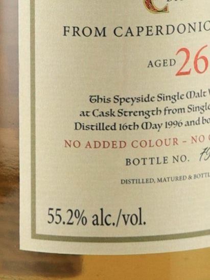 Black Adder Statement Caperdonich 26 Years Old 1996