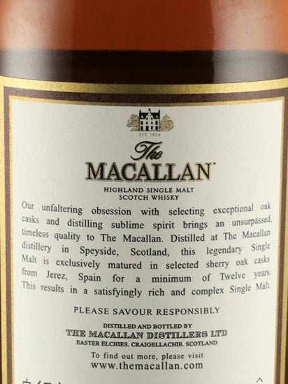 Macallan 12 years old label 2013-07 release [Authorized Import]