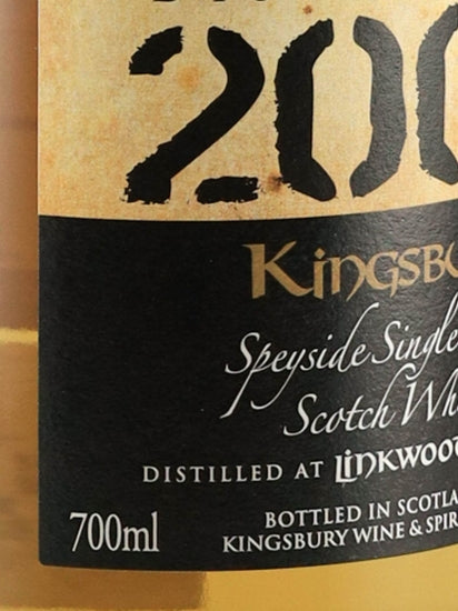 Kingsbury Gold Linkwood 14 Years Old 2008