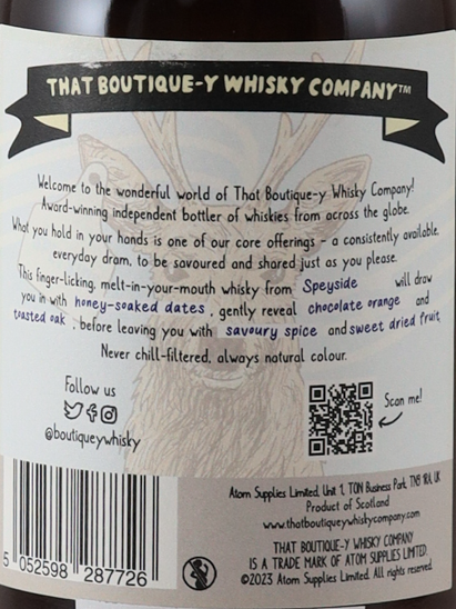 Boutique Whisky Buffet Speyside Single Malt 12 Years Old