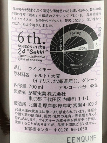 Akkeshi Twenty-Four Seasons Kokuu — Blended Whisky
