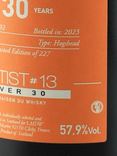 LMDW Artist Glen Garioch 30 Years Old 1992