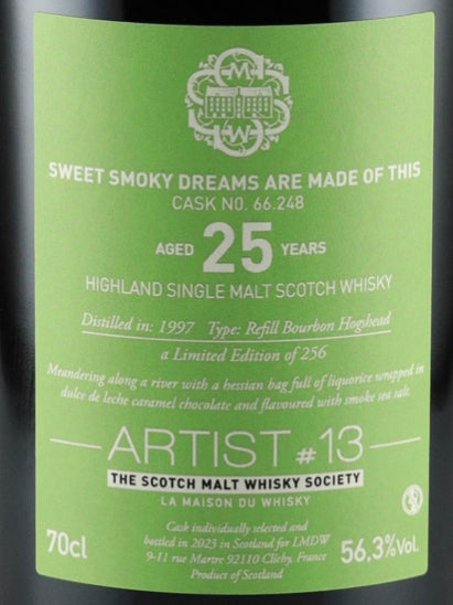 LMDW Artist Sweet Smoky Dreams Are Made Of This 25 Years Old 1997 for SMWS