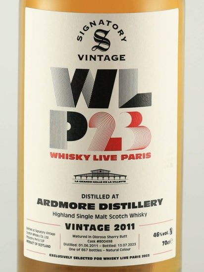 Signatory Ardmore 12 Years Old 2011 for Whisky Live Paris 2023