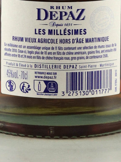 Depaz Millésime 2010