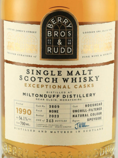 BB&R Exceptional Cask Miltonduff 33 Years Old 1990