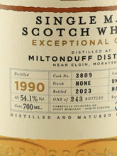 Load image into Gallery viewer, BB&amp;R Exceptional Cask Miltonduff 33 Years Old 1990