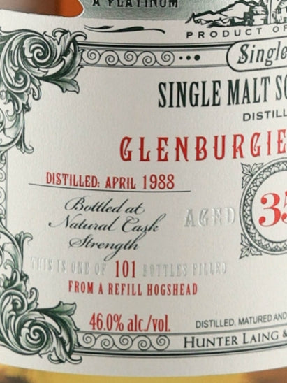 Old & Rare Glenburgie 35 Years Old 1988