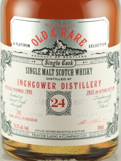 Old & Rare Inchgower 24 Years Old 1998