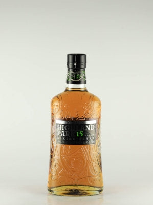 Highland Park 15 Years Old Viking Heart Glass Bottle