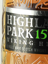 Load image into Gallery viewer, Highland Park 15 Years Old Viking Heart Glass Bottle