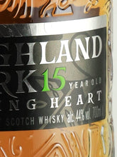 Load image into Gallery viewer, Highland Park 15 Years Old Viking Heart Glass Bottle