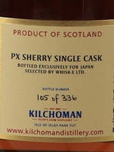 Load image into Gallery viewer, Kilchoman 7 Years Old 2015 PX Sherry Cask