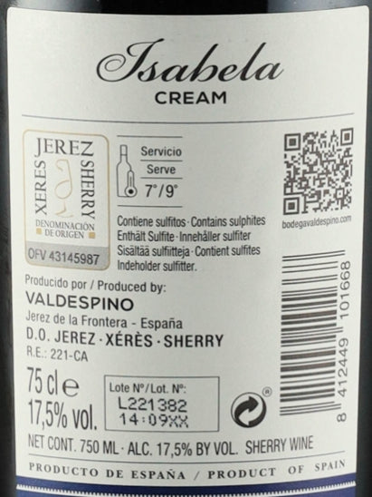 Valdespino Cream Isabella