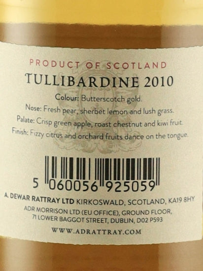 AD Rattray Tullibardine 12 Years Old 2010