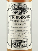 Load image into Gallery viewer, Springbank 24 Years Old Open Day 2023 350ml