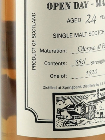 Springbank 24 Years Old Open Day 2023 350ml