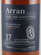 Load image into Gallery viewer, Arran Malt 17 Years Old