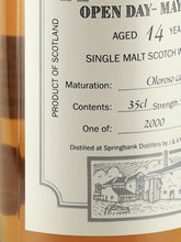 Load image into Gallery viewer, Hazelburn 14 Years Old Open Day 2023 350ml