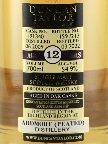 Duncan Taylor Single Cask Ardmore 12 Years Old 2009 Peated