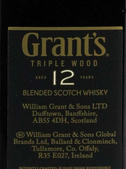 Grant's Triple Wood 12 Years Old