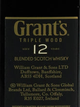 Load image into Gallery viewer, Grant's Triple Wood 12 Years Old