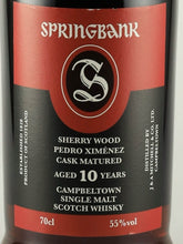 Load image into Gallery viewer, Springbank 10 Years Old PX Sherry Cask